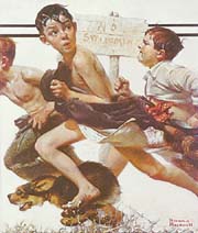 No Swimming (1921), Norman Rockwell