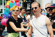 David and friends at Toronto Gay Pride Day, Summer 1995. Photo: Konnie Reich