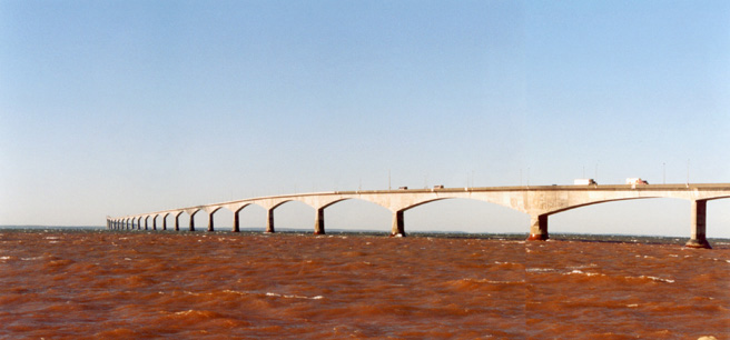 Confederation Bridge, Prince Edward Island. PHOTO: Phil Flash, 2000.