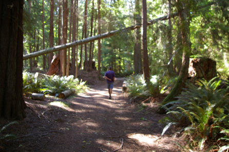 Molly and Andy departing Camp Swampy.