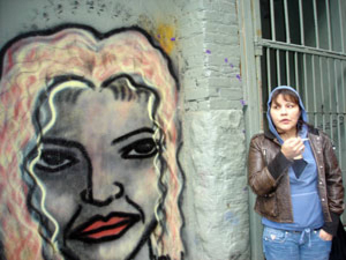 CeeJai Julian used to sleep in this alley, but now she mentors sex workers who want to exit the trade. Photo: Carlito Pablo
