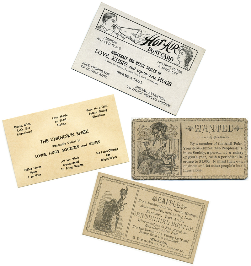 Escort Cards from the 1880s. PHOTO: Collection of Alan Mays