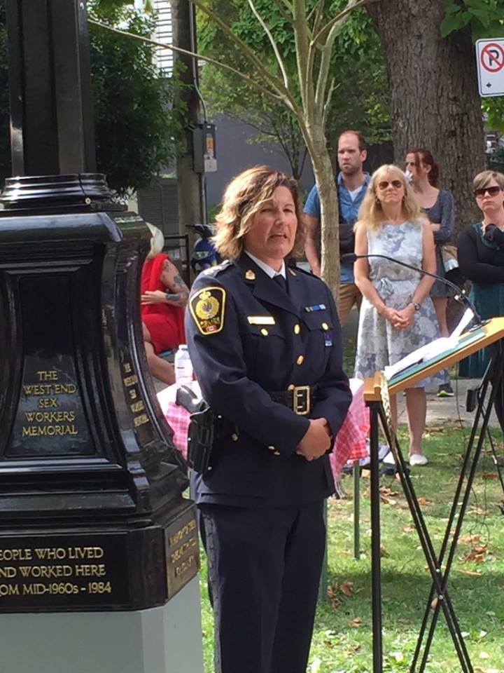 VPD Superintendant Michelle Davy apologizes for Vancouver police actions against sex workers in the 1980s. PHOTO: Courtesy Triple-X
