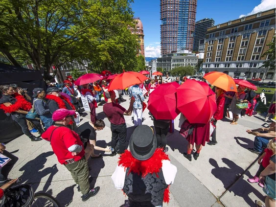 The Red Umbrella March marks 130 years of resistance against Canada's 'unfair' prostitution laws. Photo: Francis Georgian, PNG
