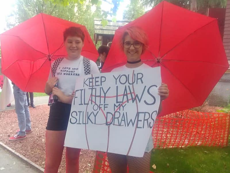 'Keep Your Filthy Laws Off My Silky Drawers.' Photo: Annie Temple