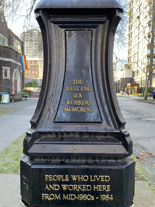 West End Sex Workers Memorial detail. PHOTO: Twitter