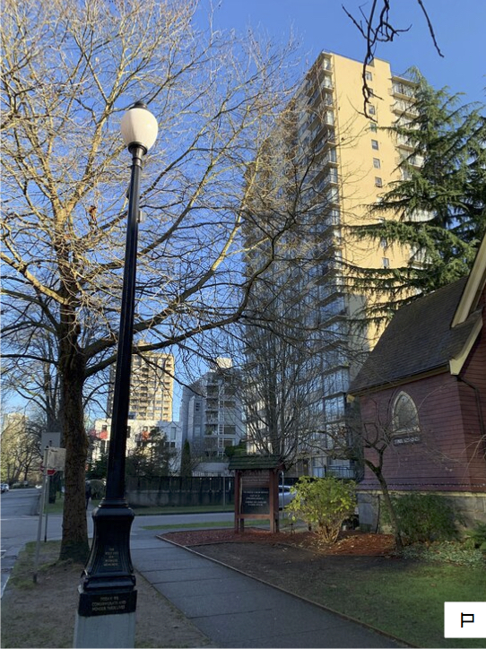 West End Sex Workers Memorial sits next to St. Paul's Anglican Church. Traveller photo submitted by PookyCake (Feb 2022)