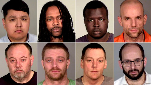 The Minnesota Ramsey County sheriff's office released these photos of men charged in an underage sex sting earlier this summer.