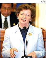 Robinson criticised the inadequate judiciary