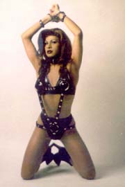 Colour Proof, Penthouse Calendar. Organza strikes the infamous Vanessa Williams pose that inspired the Organza 1999 Calendar. Model: Organza; Styling: Steven LeDoux. December, 1998. Photo: Gordan Dumka.