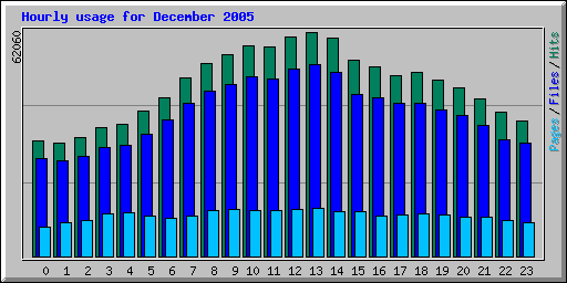 Hourly usage for December 2005